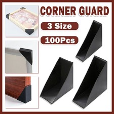 100pcs Plastic Corner Protector Right Angle Frame Cabinet Furniture Door Edge