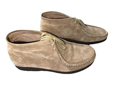 Vintage Hush Puppies Bridgeport Suede Shoes 1990s Size 7.5M Boots