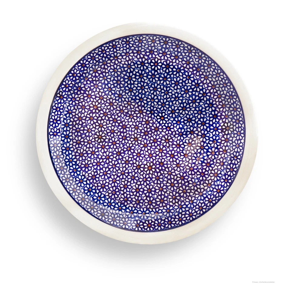 Bunzlauer KeramikTeller Speiseteller flach (Pizzateller) 27.2x3.0cm Dekor 120