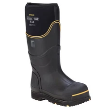 Dryshod Steel-Toe Max Hi Boots Black/Yellow Size 6 (STM-UH-BK-M06)