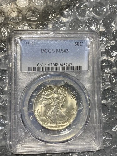 1943 P Walking Liberty Half Dollar 50c PCGS MS63