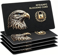 5 Pack RFID Blocking Card, One Card Protects Entire Wallet Purse, NFC