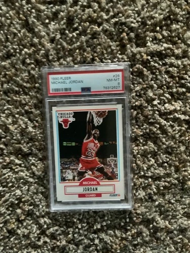 1990-91 Fleer - Michael Jordan #26 Black Line Above Biographical Information