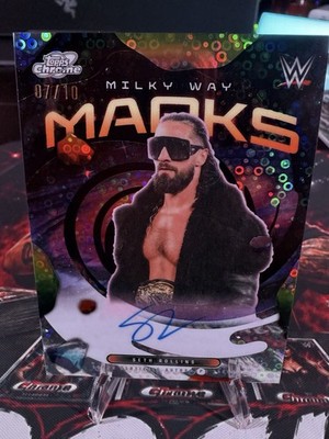 Topps 2026 Cosmic Chrome WWE Seth Rollins Milky Way Marks Auto 07/10 #MWM-SFR