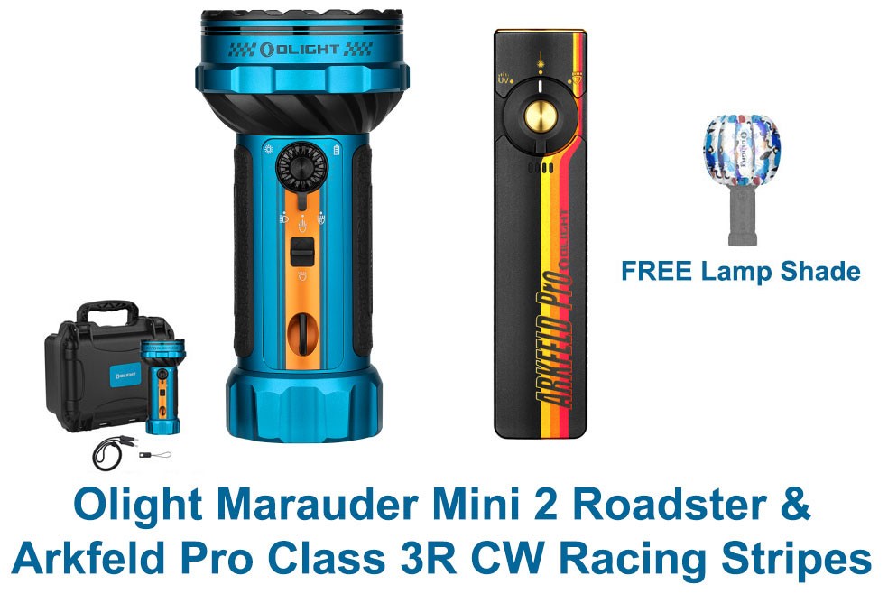 Olight Marauder Mini 2 Roadster & Arkfeld Pro Racing Stripe, FREE