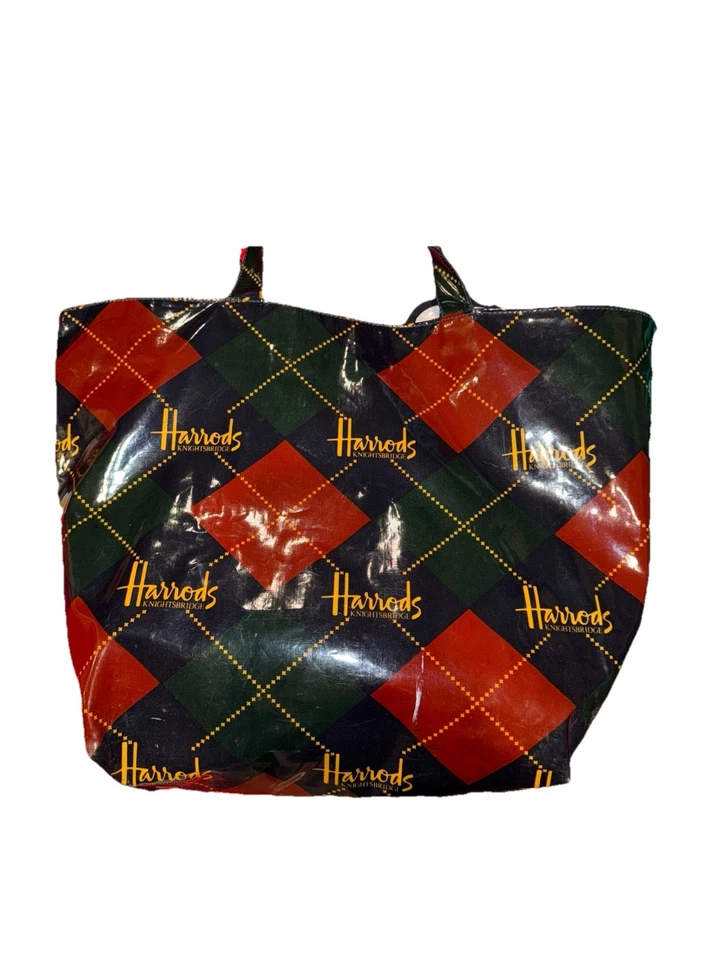 HARRODS LONDON Argyle Large Tote Bag Pre-Owned - Image 3 of 4