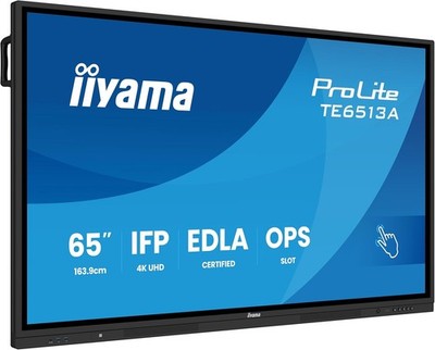 iiyama Prolite TE6513A-B1AG 163.9cm (64.5'') IPS 4K-UHD Touch Display 3840 x 2160