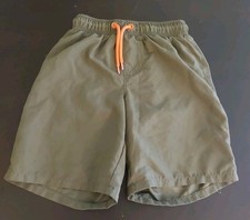 Wonder Nation Boys' Olive Green Swim Trunks in a size Small 6-7 