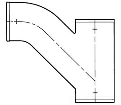 TYLER 008880 6X2 NH COMB Y&1/8 BEND 6'' NPT Fitting