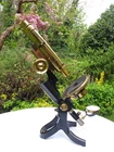 Antique brass monocular "Advanced Students" Petrological Microscope by J. Swift.