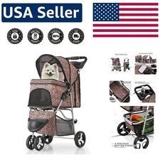Comfortable 3-Wheeled Pet Jogger with Breathable Design & Swivel Front Wheels