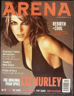 ARENA #72 October 1997 LIZ HURLEY Teddy Sheringham SEAN COMBS Vincent Gallo EXCL