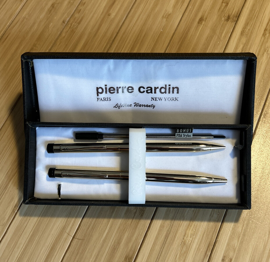 Vintage Pierre Cardin Paris New York Pen Pencil Set in Case With