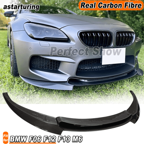 Fit For BMW 6 Series F06 F12 F13 M6 Real Carbon Fiber Front Bumper Lip Spoiler  - Bild 1 von 21