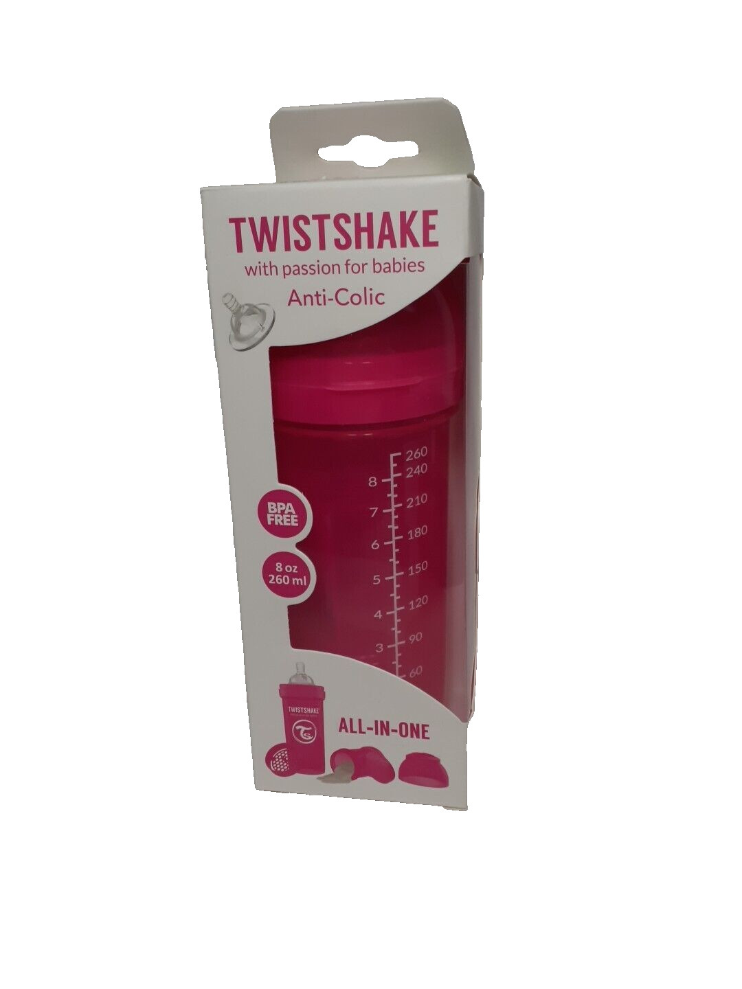 NEW Twistshake Baby Feeding Bottle, Pin Anti-Colic BPA Free 