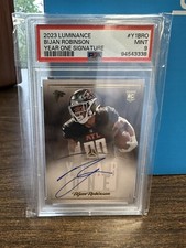 ‘23 Bijan Robinson Luminance Year One Blue INK AUTO/RC/SP-PSA 9- FALCONS
