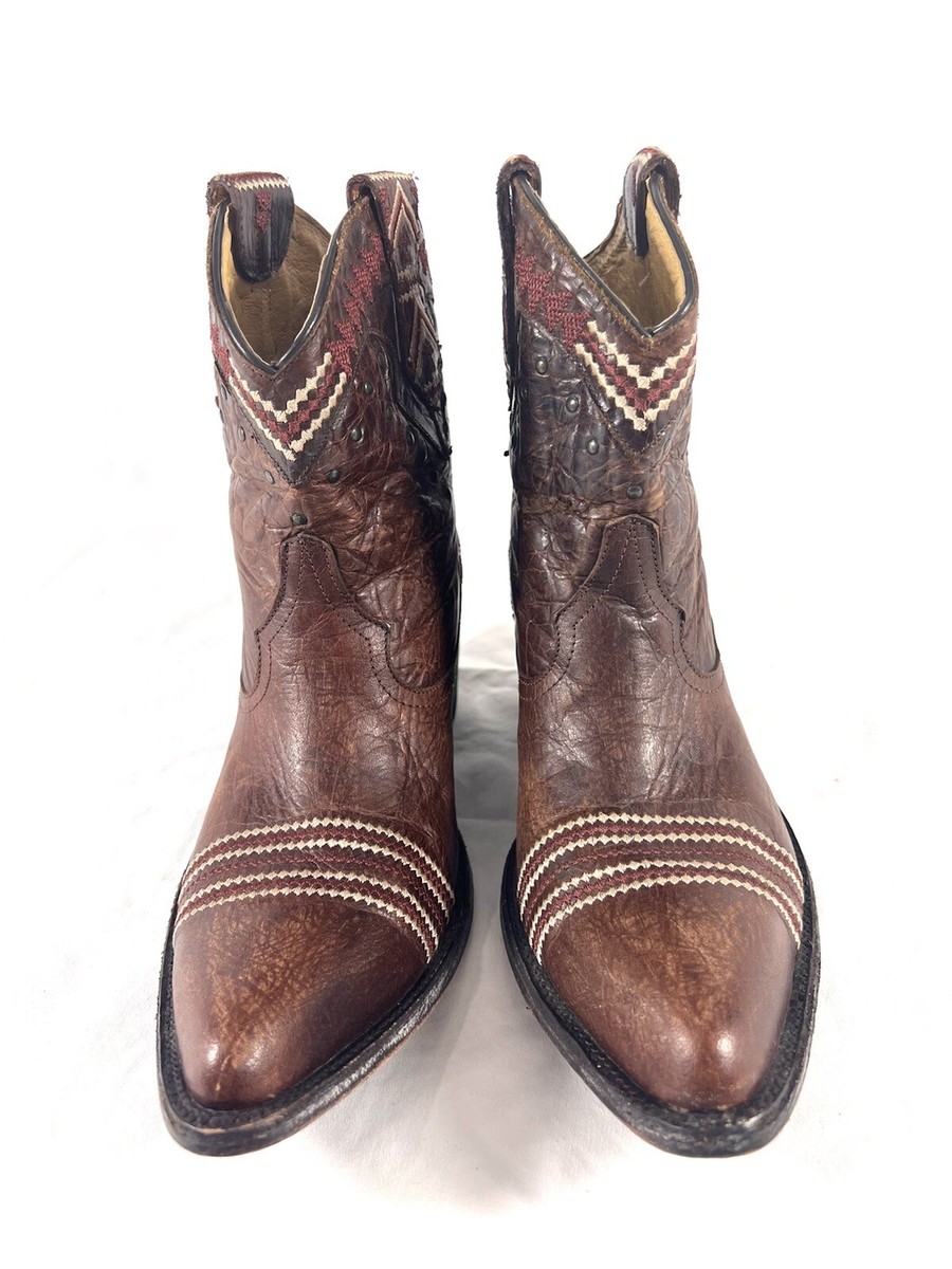 Yippee Ki Yay By OLD GRINGO Ankle Brown Leather Vintage Authentic