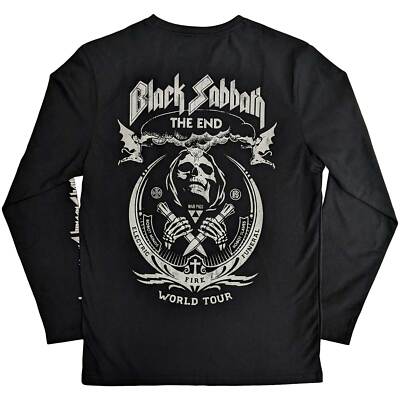 Black Sabbath The End Mushroom Cloud Black Long Sleeve Shirt