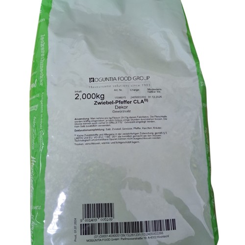 2 kg Beutel Zwiebel Pfeffer CLA Dekor Gewürzsalz Moguntia Zwiebelpfeffer Gewürz - Bild 1 von 2