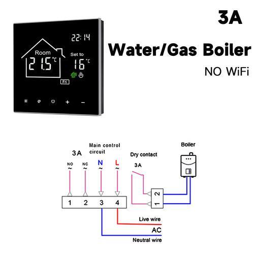 Smart Thermostat Home Electric Floor Heating Water/Gas Boiler Fahrenheit 3A-image