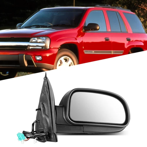 Passenger RH Side Power Heated For 02-09 Trailblazer Envoy Side View Door Mirror