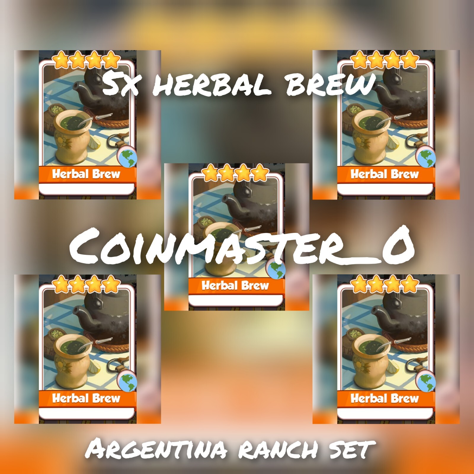 5x Herbal Brew Cardsargentina Ranch Setcoin Master Cards eBay