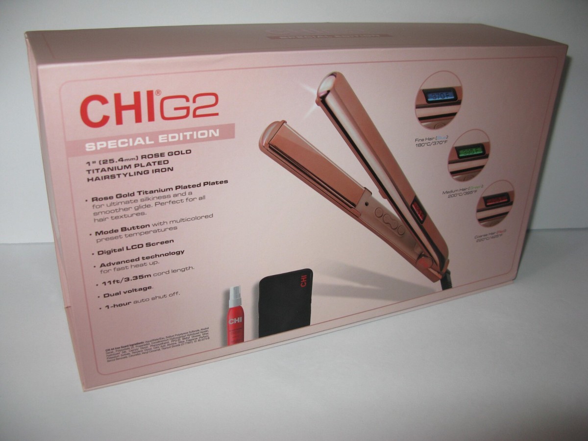 CHI G2 Special Edition Purple Color Flat Iron 1” Titanium Plated