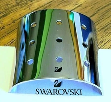 🌷Swarovski Crystal 2002-2004 SCS Chrome, Mini Tulip Figurine Holder Display NIB