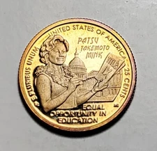 TONED 2024 S PATSY TAKEMOTO MINK ATB QUARTER CLAD PROOF #C5567