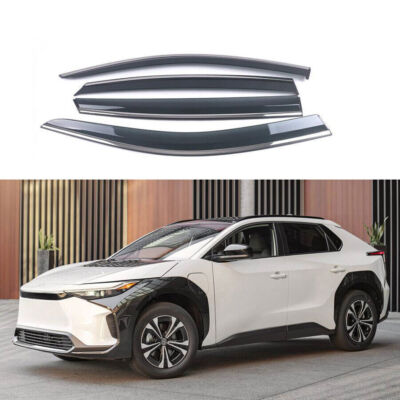 For Toyota BZ4X 2023-25 Chrome Trim Window Visor Rain Guard Deflectors Shield 4x