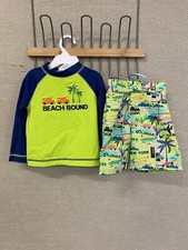 Gymboree Boy Swimsuit Truck long-sleeve Rash guard  Trunk Set Size 18-24M - 2T