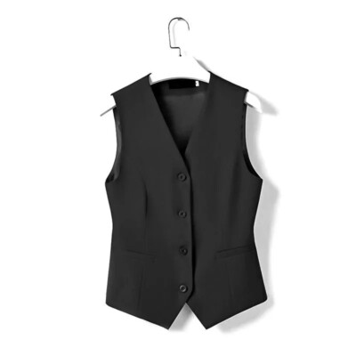 Damen Anzug Weste Tank Top Slim Kurz Weste Business Büro V-Ausschnitt Bluse