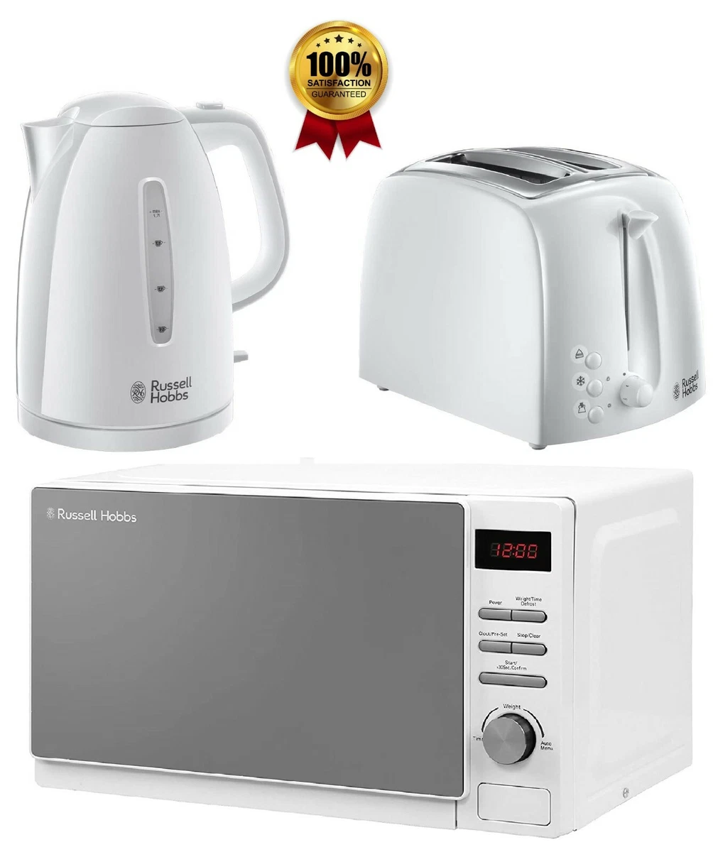 White kettle hotsell toaster and microwave