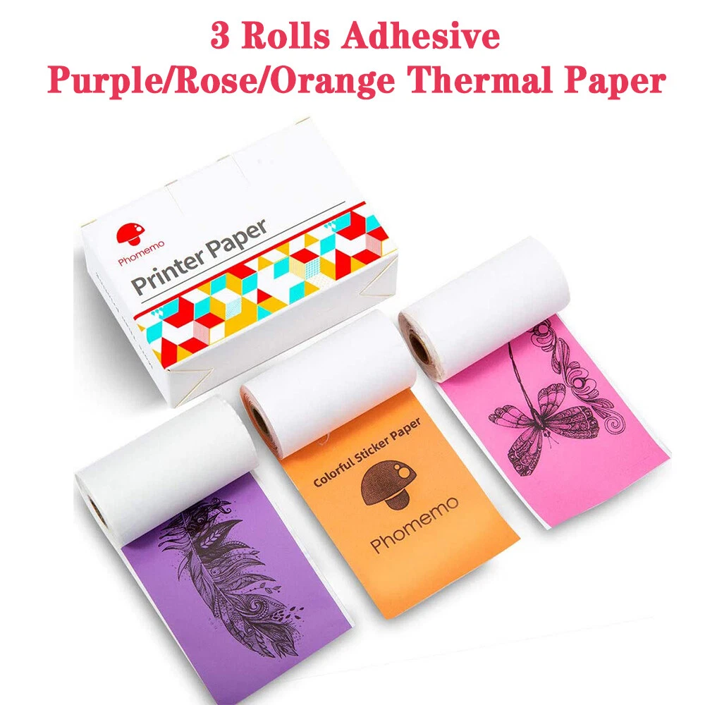 Bluetooth Mini Photo Printer Wireless Sticker Printer with Thermal Paper