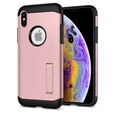 NEW Spigen Slim Armor Series Case for iPhone X in Rose Gold w/ Kickstand Feature