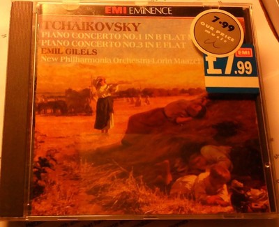 TCHAIKOVSKY PIANO CONCERTO NO.1 IN B FLAT MINOR PIANO CONCERTO NO.3 IN E FLAT