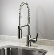 Kitchen Faucet Project Source Brushed Pull-down spray