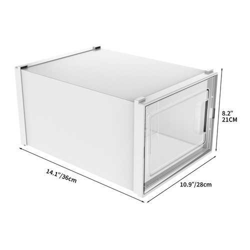 TAUS 18PCS Shoe Box Plastic Stackable Storage Organizer Sneaker Cases M XL - Picture 13 of 24