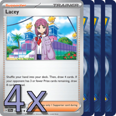4x Lacey - NM Playset - Trainer x4 - Pokemon TCG