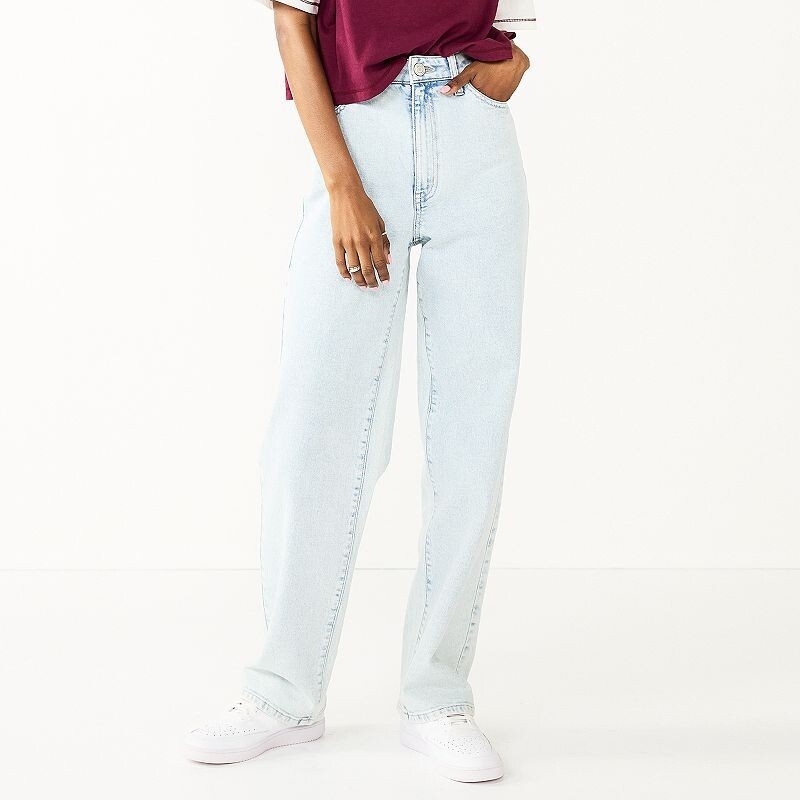 SO Super High-Rise Baggy Dad Jeans Womens Juniors 13 31 Loose Fit