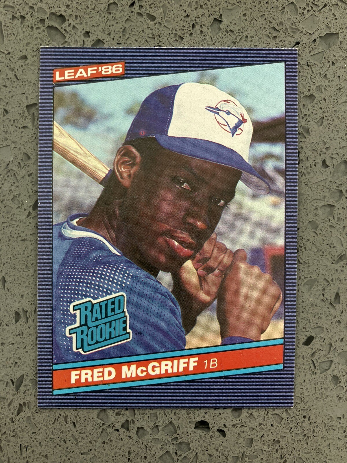 Fred McGriff 1986 Leaf Rated ROOKIE RC #28  HOF - 90% Rarer Than Donruss
