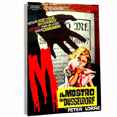 1931 il mostro di Dusseldorf  Movie Poster or Canvas Home Decor Art Print
