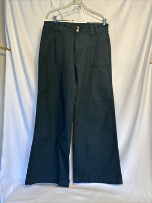 Women s Sz Xxl Wide Leg Green Denim Jeans 33x29.5 