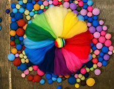 Felting Wool Fiber 1oz Merino Super Soft wool top, Spin, Felt Craft -Over 40 Col