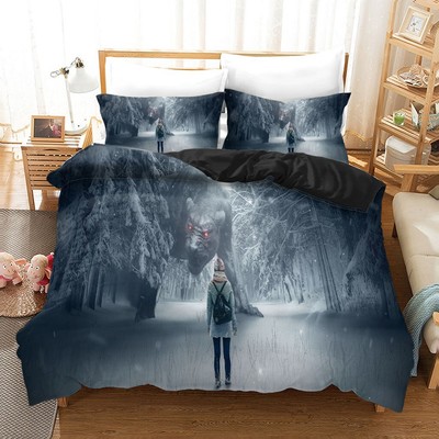 3D Forest Tree Snow Monster Quilt Cover Set Duvet Cover Bedding Pillowcases 3176