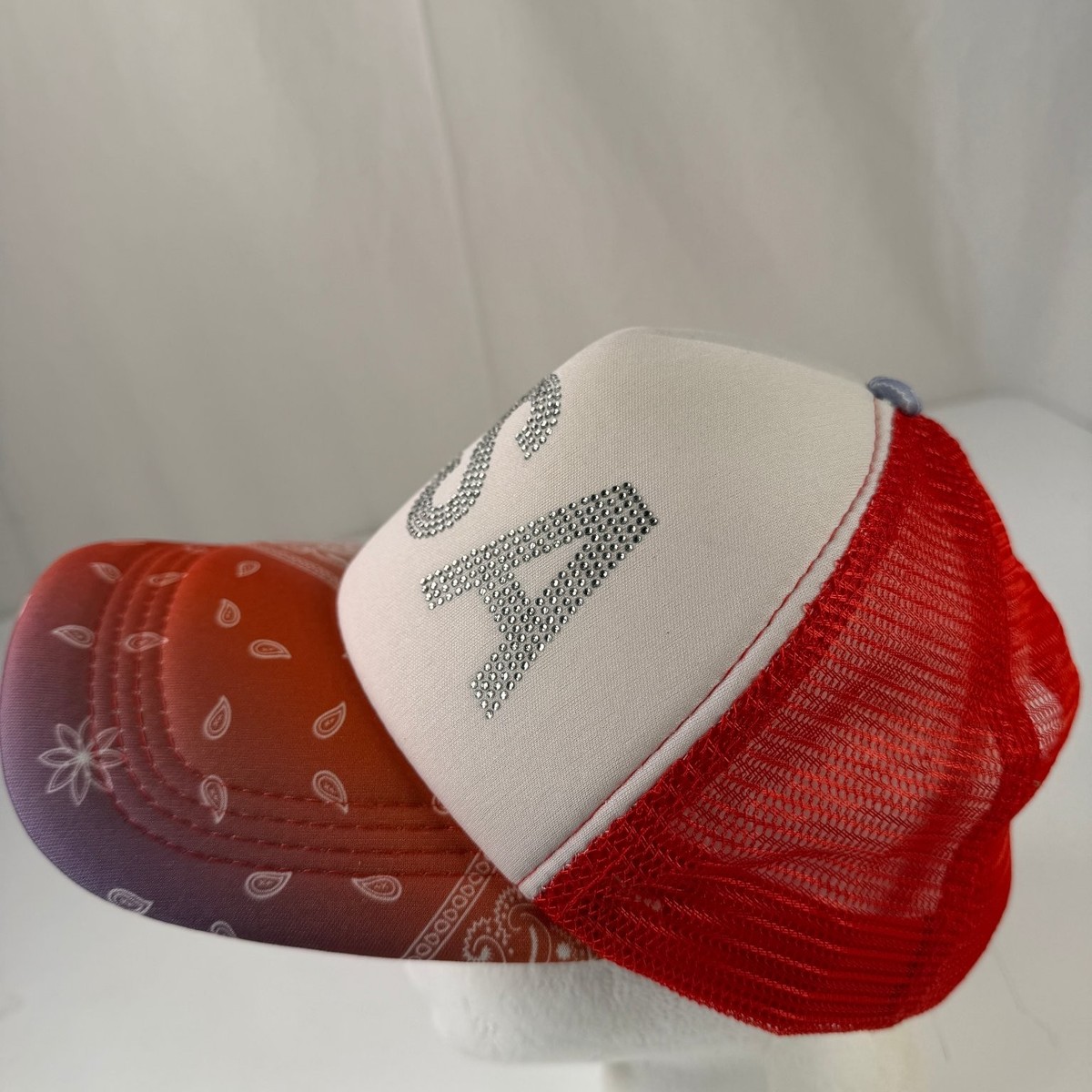 Quiksilver Women\'s Tan Rhinestone Patch Trucker Cap Gone Fishing Recycled Trucker Cap by Quiksilver --> Shop  main image 2