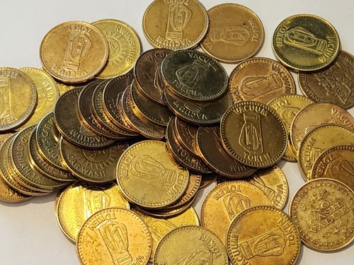 Car Wash Vacuum Token - 50 Tokens, Size 0.984