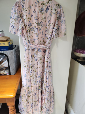 HOBBS SILK PINK BLOSSOM DRESS SIZE 16 | eBay UK