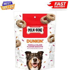 Milk-Bone Dunkin' Vanilla Glaze Flavor Dog Biscuits with Other Natural Flavors..