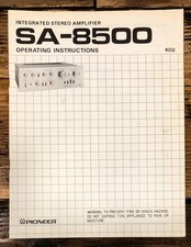 Pioneer SA-8500 Amplifier Owners / User Manual Original